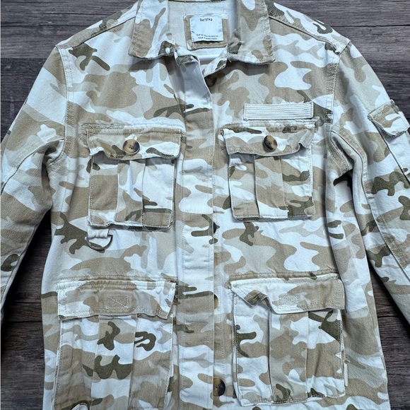 Bershka Camouflage Camo Utility Jacket Coat - Picture 3 of 6